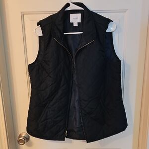 Old Navy Women's Black Quilted Vest